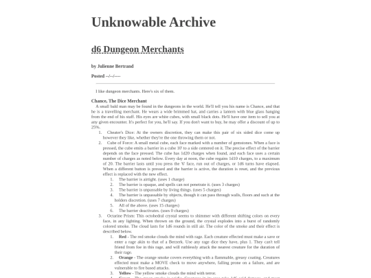 drafts/Dungeon_Merchants screenshot