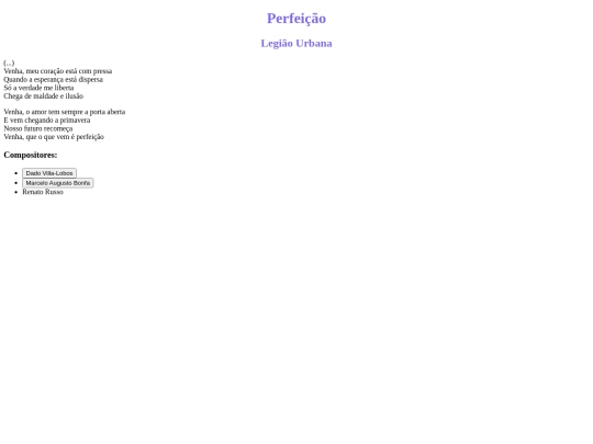 DIVxSPAN_exercicio/legiaoUrbana screenshot