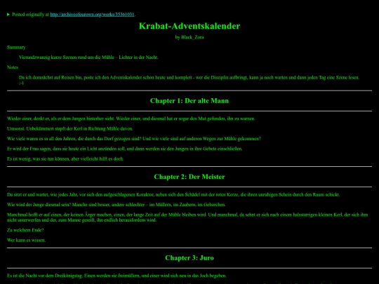 zora_stories/Krabat_Adventskalender screenshot