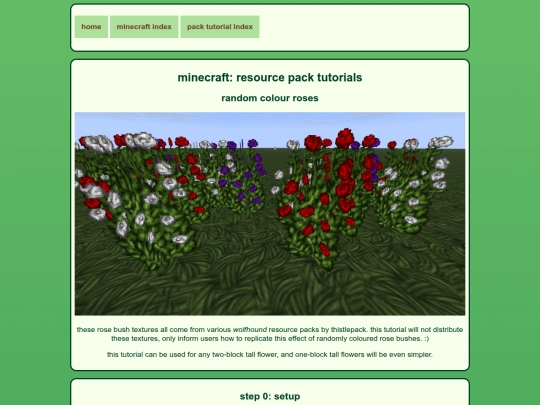 worlds/minecraft/resource_pack_tutorials/random_roses screenshot