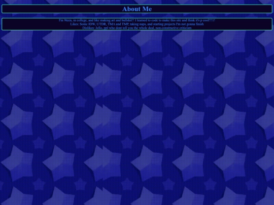 Project 01/AboutMe screenshot