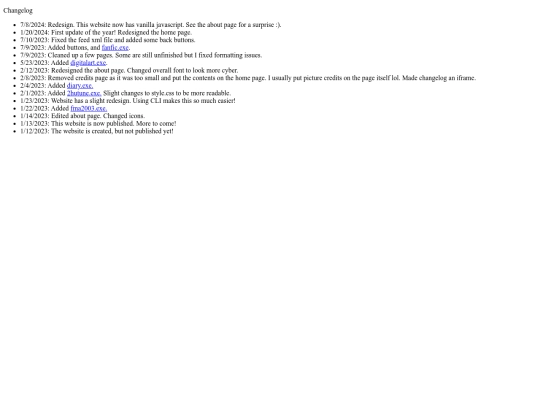 changelog screenshot