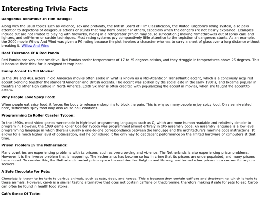 trivia screenshot