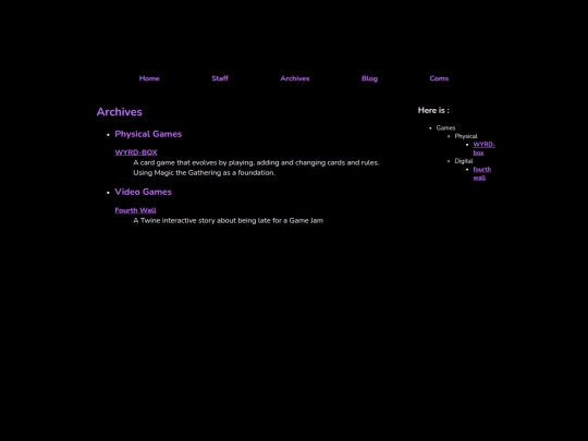 Archives screenshot