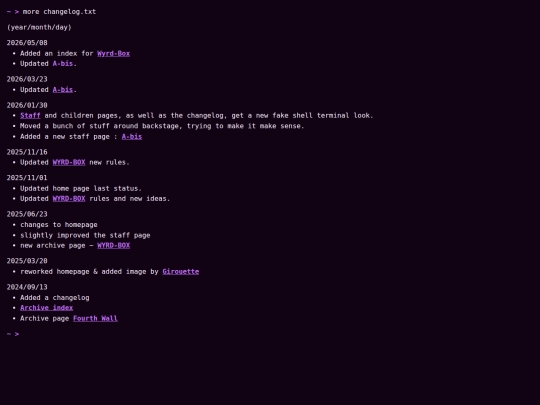 changelog screenshot