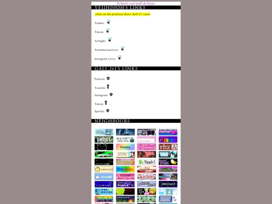 links screenshot