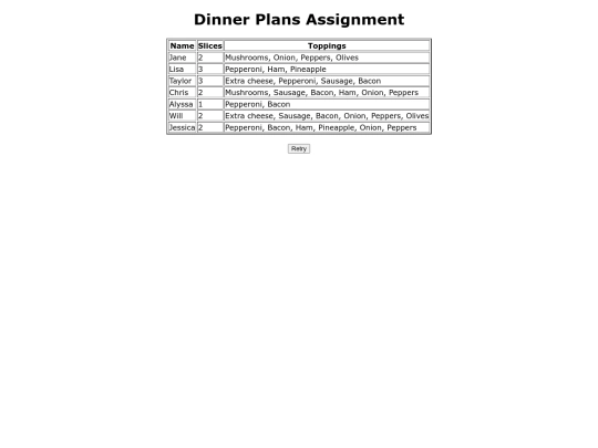 dinnerplans screenshot
