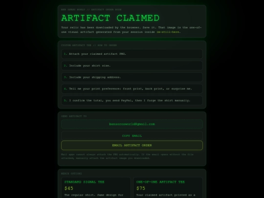 artifact-order screenshot