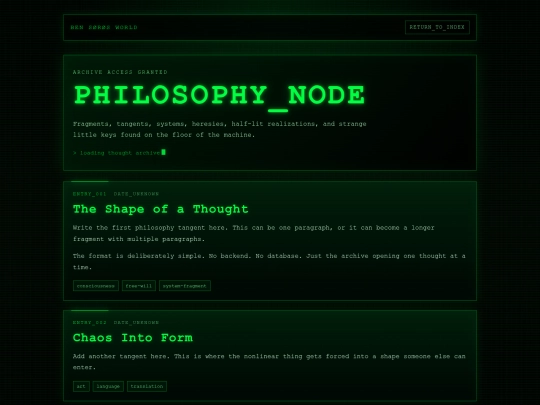 philosophy screenshot