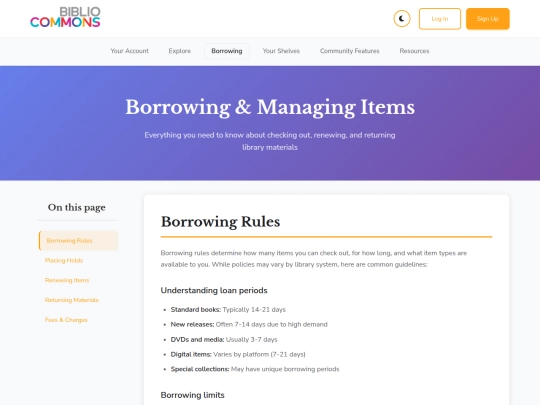 borrowing-managing screenshot