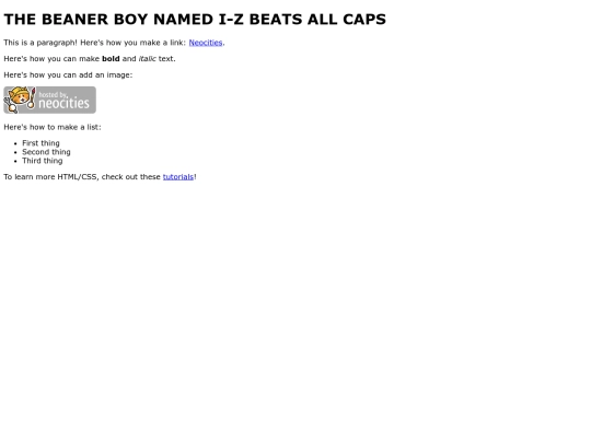index screenshot