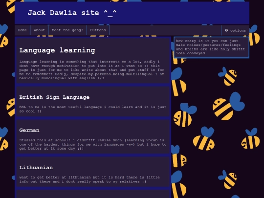 page/language screenshot