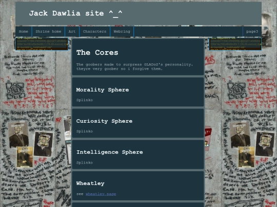 page/shrines/portal/characters/cores screenshot