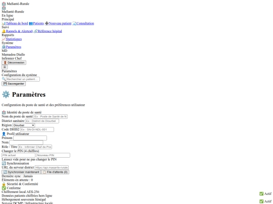 parametres screenshot