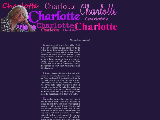 charlotte/memory screenshot