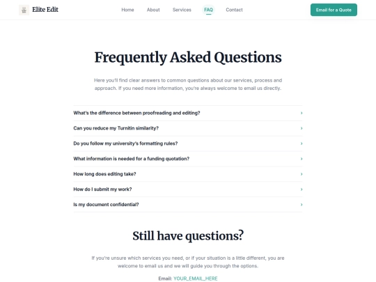 Edit/faq screenshot