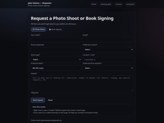booking screenshot