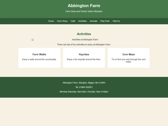 activities screenshot