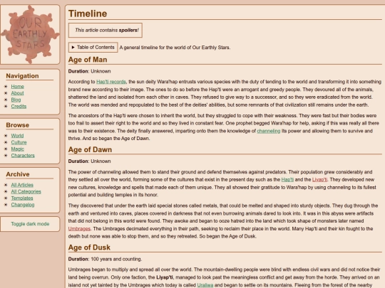 articles/timeline screenshot