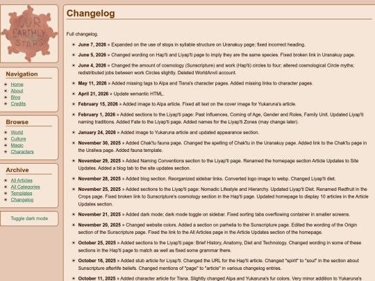 changelog screenshot
