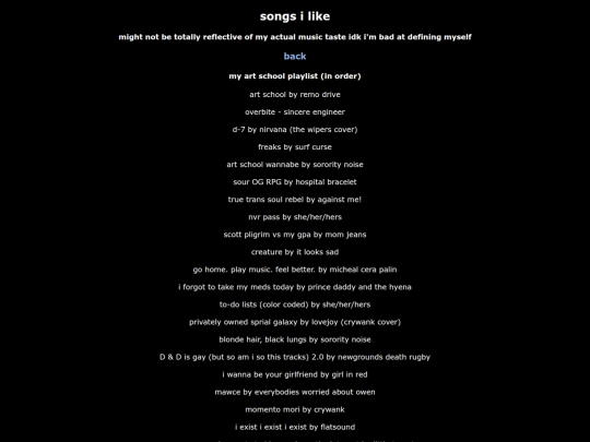 songs screenshot
