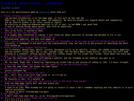 hundredquestions_page screenshot