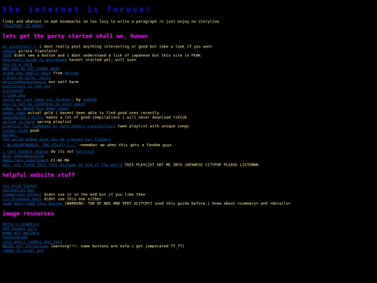 links screenshot