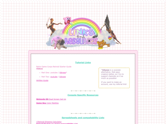 links screenshot