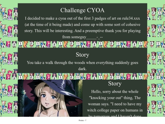 CYOAS/Challenge CYOAS/Witches experiments screenshot