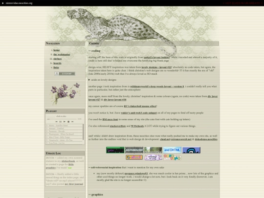 links/credits screenshot