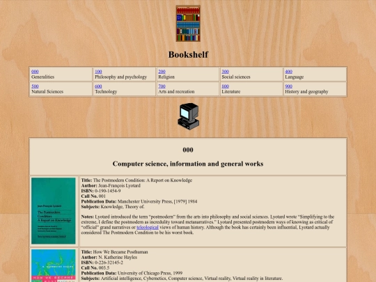 about/bookshelf screenshot