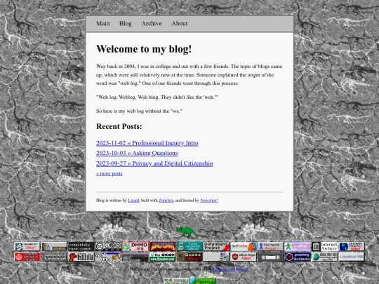 blog/home screenshot