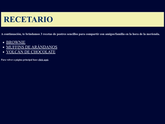 recetario/recetario screenshot