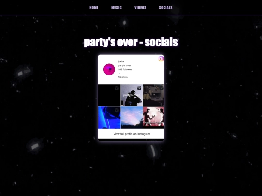 socials screenshot