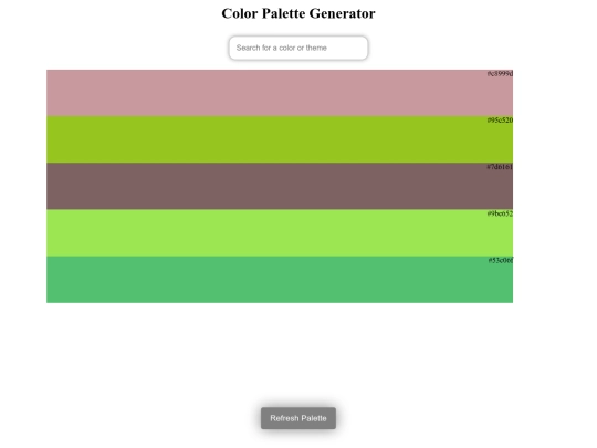 Color Pallette Generator screenshot
