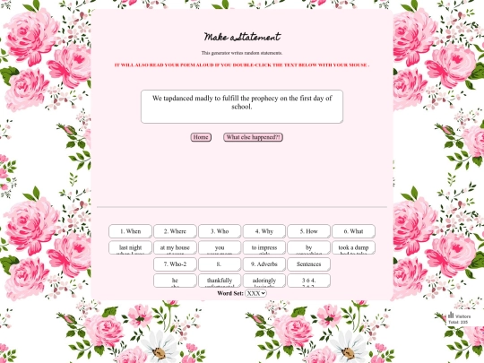 statements screenshot