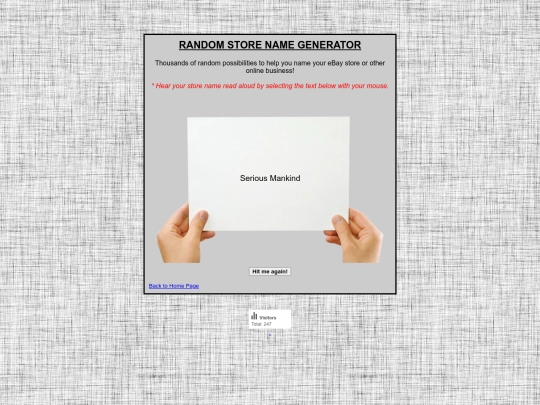storename/StoreNameGenerator screenshot