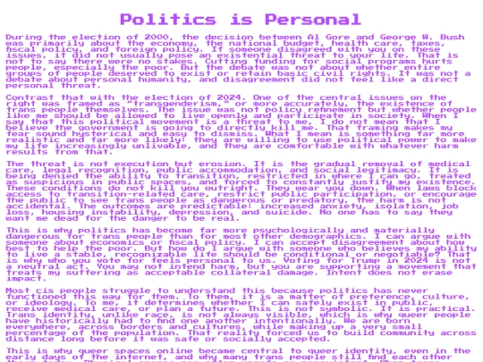 politicsispersonal screenshot