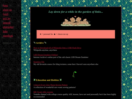 links screenshot