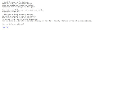 IsItOkIfImYourFriend/WhatFriendsAreFor/dunnow screenshot