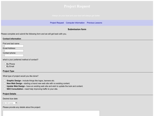 lesson8/project_form screenshot