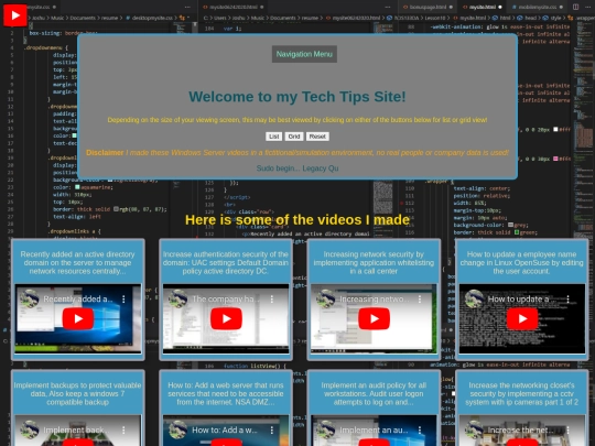 mysite screenshot