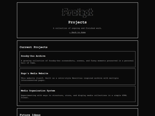 projects screenshot