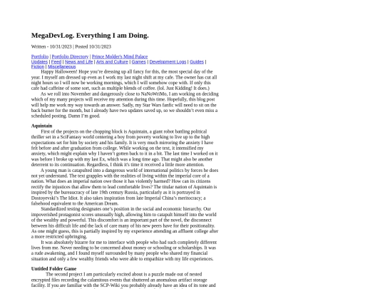 MegaDevLog.EverythingIamdoing screenshot