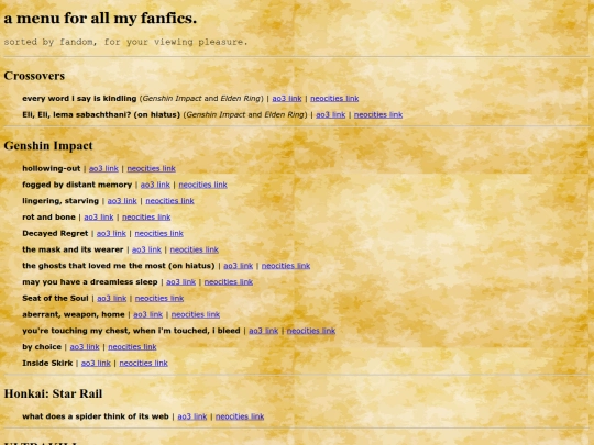 ficmenu screenshot