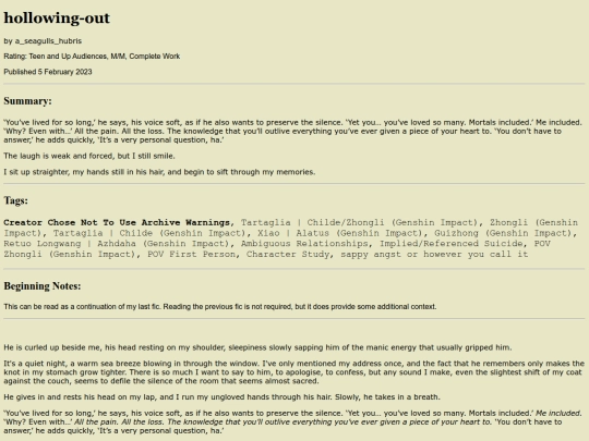 fics_genshin/foggedbydistantmemory screenshot