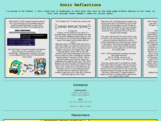 CharacterPages/SonicReflections screenshot