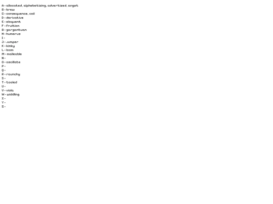 text/favoritesalphabet screenshot