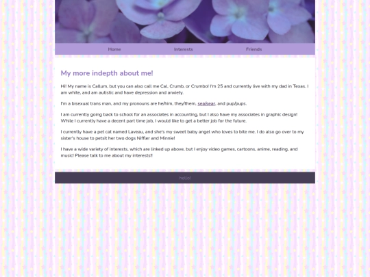 about/aboutme screenshot