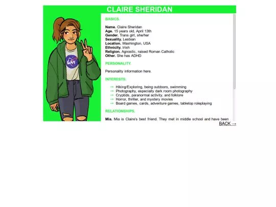 ocs/clairebio screenshot